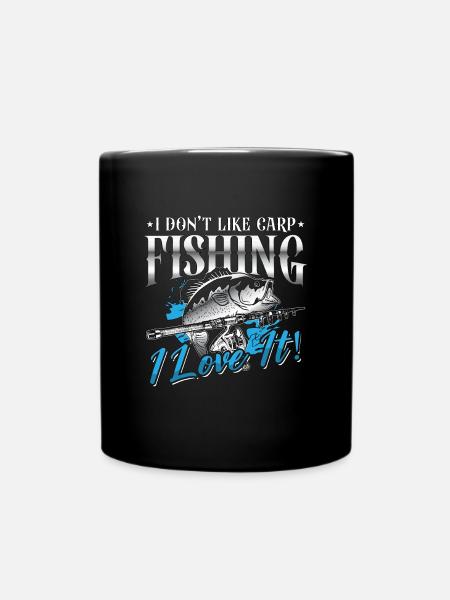 Pêche à la carpe Je n’aime pas la carpe aime la chasse au poisson - Mug uni - noir