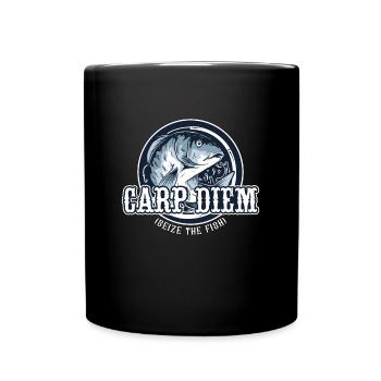 Carp Fishing Carp Diem Seize The Fishing Tackle - Full Colour Mug - black - Front