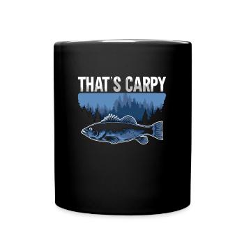 Carp Fishing That's Carpy Sport Fishing Fisherman - Full Colour Mug - black - Front