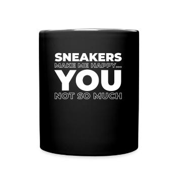 Sneakers Les sneakers me rendent heureux - Mug uni - noir - Devant