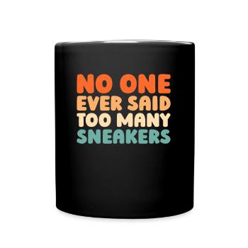 Sneakers - Tasse einfarbig - Schwarz - Vorne