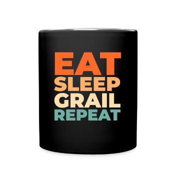 Sneakers Gral Eat Sleep Repeat - Tasse einfarbig - Schwarz - Vorne