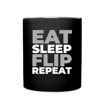 Sneakers Eat Sleep Repeat - Mug uni - noir - Devant