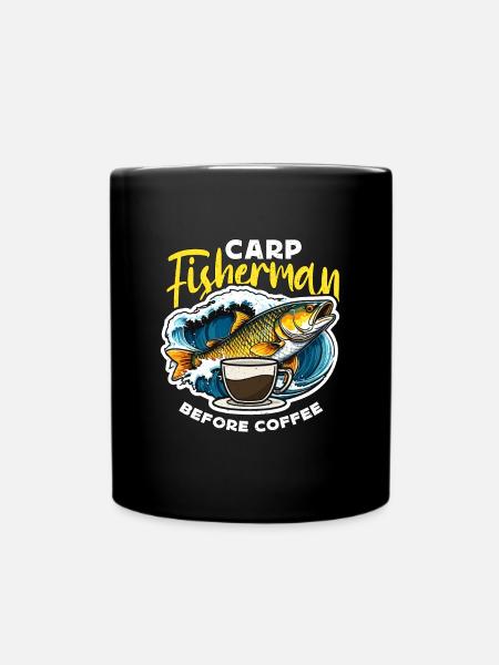 Carp Fisherman Before Sport Fishing Coffee Lover - Tasse einfarbig - Schwarz