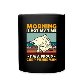 Le matin du pêcheur de carpe n’est pas mon heure de chasse au poisson - Mug uni - noir - Devant