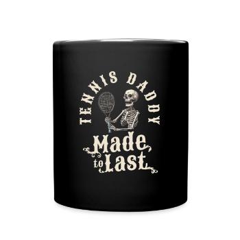 Tennis Skeleton Fathers Day Dad - Full Colour Mug - black - Front