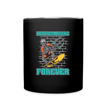 Kitesurfer Kitesurfen Kiten Kitesurfing Skelett - Tasse einfarbig - Schwarz - Vorne