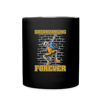 Breakdance Breakdancer Breakdancing Skeleton - Full Colour Mug - black - Front