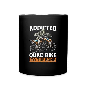Quad Bike Skelett - Tasse einfarbig - Schwarz - Vorne