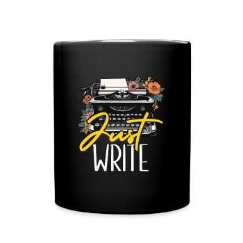 Writing Just Write Novelist Book Writer Publisher - Full Colour Mug - black - Front