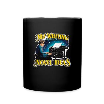 Mon écriture est pleine d’idées de romans Rédactrice de contenu - Mug uni - noir - Devant