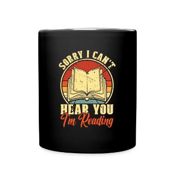 Lecture Désolé je ne t’entends pas je lis livresque - Mug uni - noir - Devant