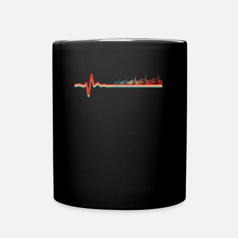 Bmx Bmx Biker Ekg Heartbeat - Tasse einfarbig - Schwarz