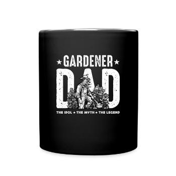 Papa jardinier L’idole Le mythe L’amoureux des plantes - Mug uni - noir - Devant