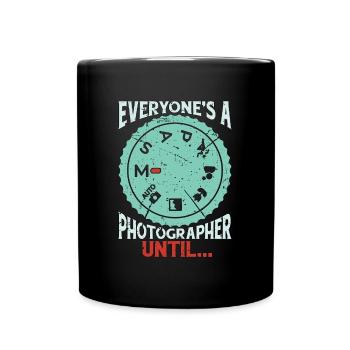 Photographer Everyone's A Photographer Cameraman - Full Colour Mug - black - Front