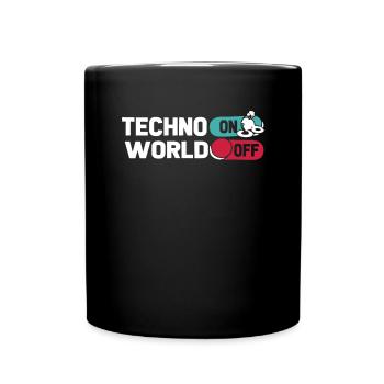 Techno Raver Techno sur World Off - Mug uni - noir - Devant