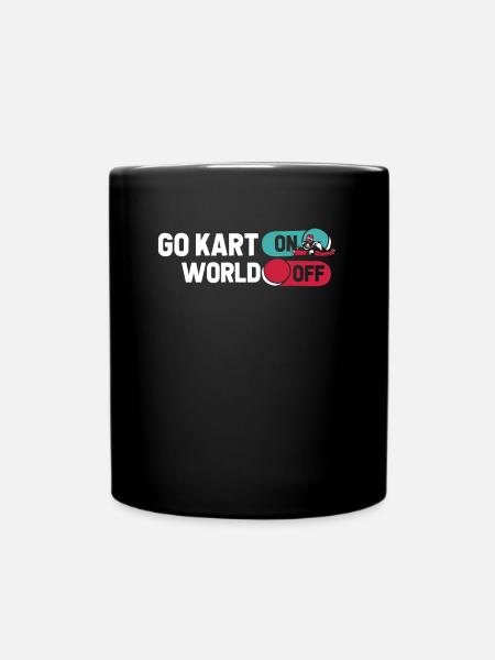 Go Kart Kartfahren Kartfahrer - Tasse einfarbig - Schwarz