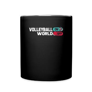 Volleyball Volleyballer Volleyball On World Off - Mug uni - noir - Devant