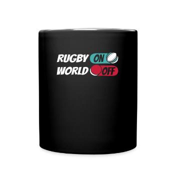 Rugby Rugby sur World Off - Mug uni - noir - Devant