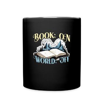 Livre de lecture sur le monde hors rat de bibliothèque Livres de lecture - Mug uni - noir - Devant