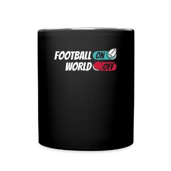 American Football Football On World Off - Tasse einfarbig - Schwarz - Vorne