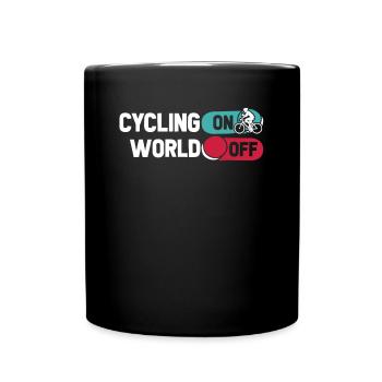 Rennrad Radsport Radsportler - Tasse einfarbig - Schwarz - Vorne
