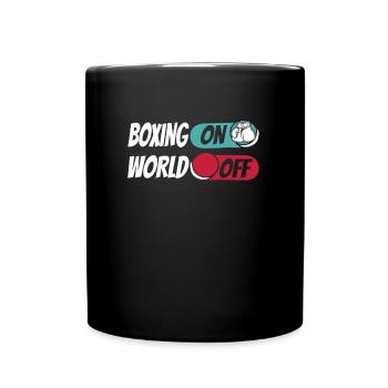 Boxer Boxer Boxer sur World Off - Mug uni - noir - Devant