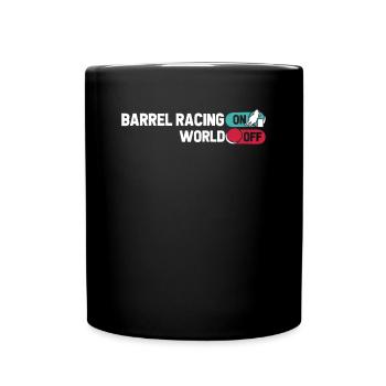Fassrennen Westernreiten Barrel Racing - Tasse einfarbig - Schwarz - Vorne