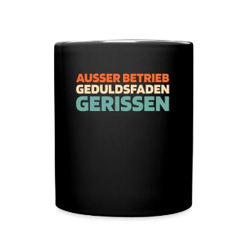 Schwarzer Humor - Tasse einfarbig - Schwarz - Vorne
