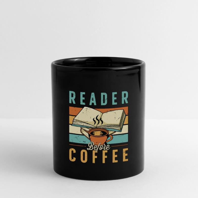 Reader Before Coffee Reading Books Coffee Lover Full Colour Mug