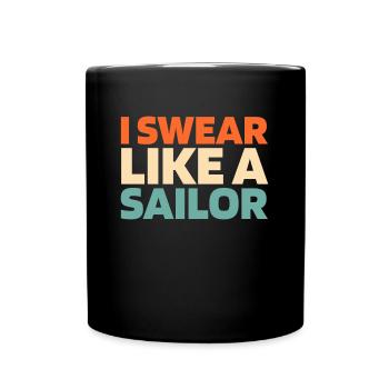 Sailing Sailor Sailboat - Full Colour Mug - black - Front