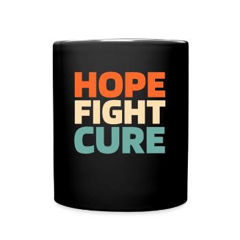 Alzheimer Hope Fight Cure Alzheimers - Full Colour Mug - black - Front