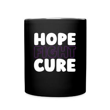 Alzheimer Hope Fight Cure Alzheimers - Full Colour Mug - black - Front