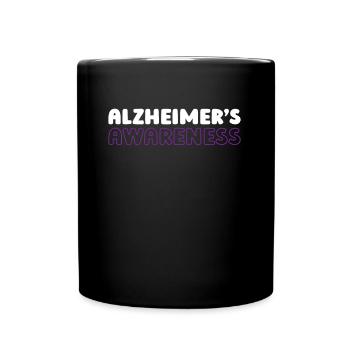 Alzheimer Je porte du violet pour mon cousin Alzheimer - Mug uni - noir - Devant