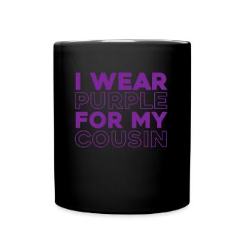Alzheimer Je porte du violet pour ma femme Alzheimers - Mug uni - noir - Devant