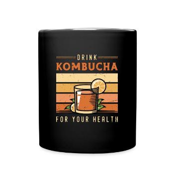 Drink Kombucha For Your Health Tea Lover Kombucha - Full Colour Mug - black - Front