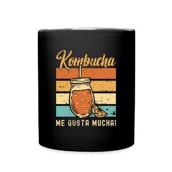 Kombucha Me Gusta Mucha Loves Fermented Drinks - Tasse einfarbig - Schwarz - Vorne