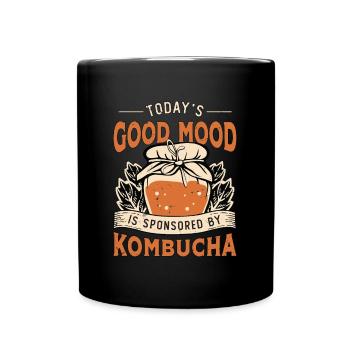 Kombucha Today's Good Mood Is Fermented Drinks - Full Colour Mug - black - Front