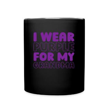 Alzheimer Je porte du violet pour mon fils Alzheimer - Mug uni - noir - Devant