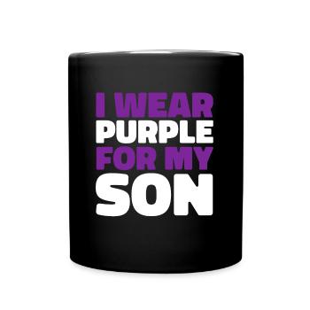 Alzheimer Je porte du violet pour ma sœur Alzheimer - Mug uni - noir - Devant