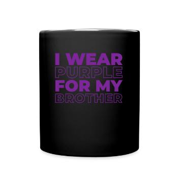 Alzheimer Je porte du violet pour mon père Alzheimer - Mug uni - noir - Devant