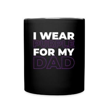 Alzheimer Je porte du violet pour ma mère Alzheimer - Mug uni - noir - Devant