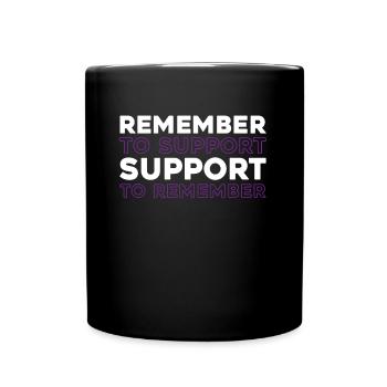 Alzheimer Alzheimers Support - Tasse einfarbig - Schwarz - Vorne