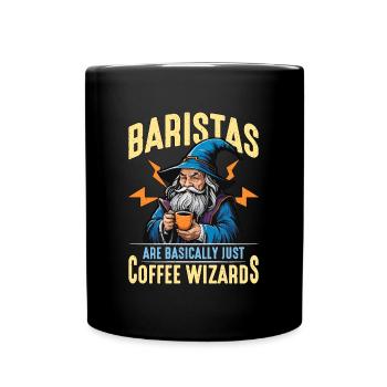 Baristas Are Basically Just Coffee Bar Cappuccino - Full Colour Mug - black - Front