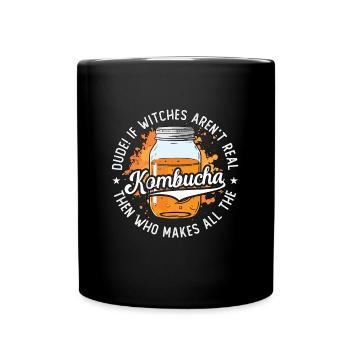 Kombucha Dude If Witches Aren't Real Home Brewing - Full Colour Mug - black - Front