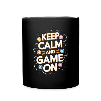 GAMER GAME ON KEEP CALM - Tasse einfarbig - Schwarz - Vorne