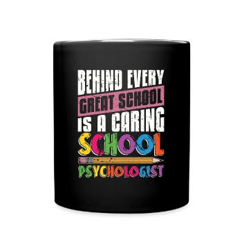 La psychologie scolaire derrière chaque grand conseiller scolaire - Mug uni - noir - Devant