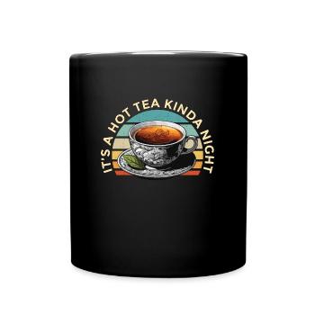 It's A Hot Tea Kinda Retro Tea Party Coffee Lover - Full Colour Mug - black - Front