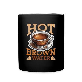 Hot Tea Hot Brown Water Tea Party Coffee Lover - Full Colour Mug - black - Front