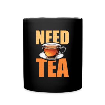 Hot Tea Need Tea Loves Hot Drinks Chamomile Teacup - Full Colour Mug - black - Front